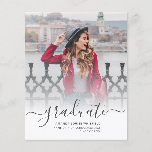 Anúncio de Formatura com Foto para Graduados 2024 (Frente)