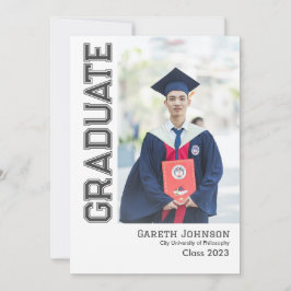 Anúncio de Formatura com Foto Simples Moderno