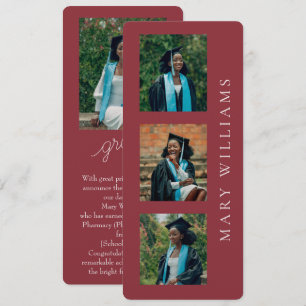 Anúncio de Formatura com Fotos e Texto Personalizá