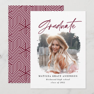Anúncio de formatura com tipografia fotográfica ge