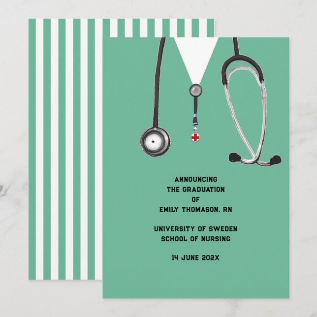 Anúncio de Formatura da Escola de Enfermagem (Frente/Verso)