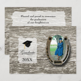 Anúncio de Formatura da Faculdade Rustic Western