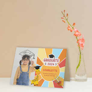 Anúncio de Formatura da Pré-Escola Sunray Kid com 