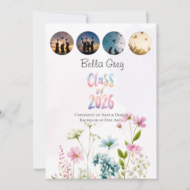 Anúncio de Formatura da Turma de 2026 com Múltipla (Frente)