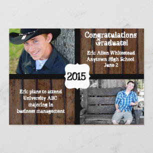 Anúncio de Formatura Dark Wood Two Foto 2015
