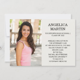Anúncio de Formatura de 2 Lados com 3 Detalhes de