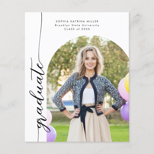 Anúncio de Formatura de Arquitetura de Orçamento F (Frente)