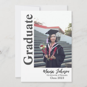 Anúncio de Formatura de Foto de Formatura Simples 