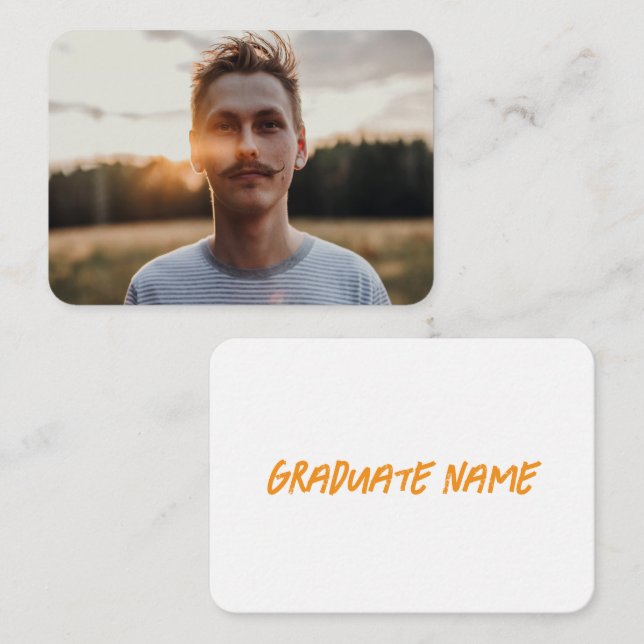 Anúncio de Formatura de Foto Personalizada de Form (Frente/Verso)