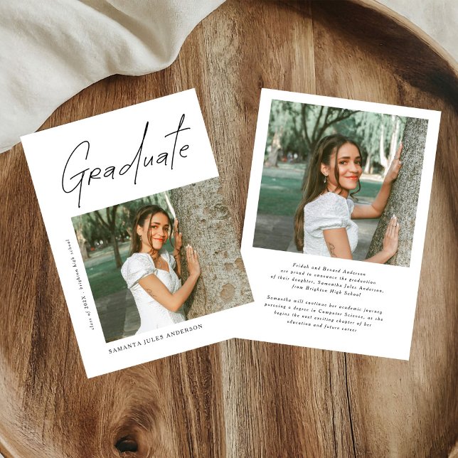 Anúncio de Formatura do Ensino Médio com Foto Mode (Criador carregado)