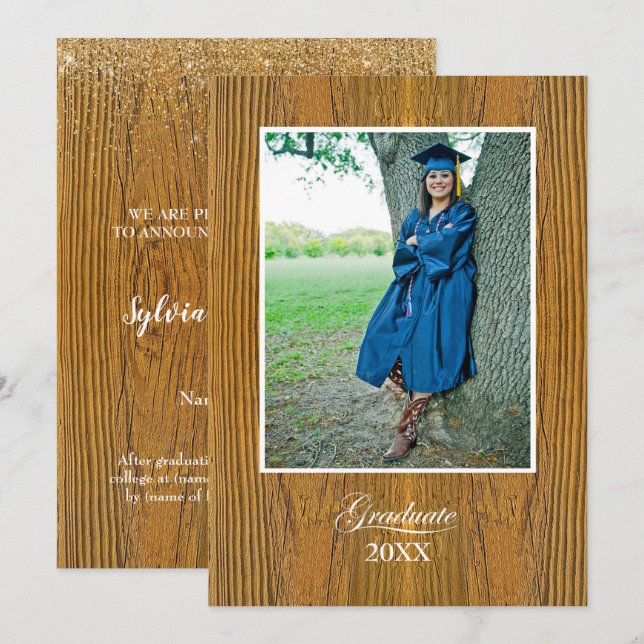 Anúncio de Formatura do Ensino Médio em Quadro Rús (Frente/Verso)