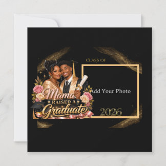 Anúncio de Formatura em Cartão Postal Black Gold P