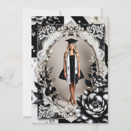 Anúncio de Formatura em Foto Preta e Branca Elegan