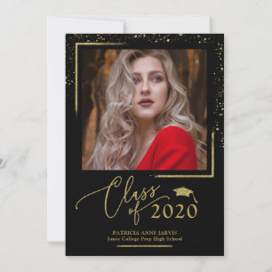 Anúncio de Formatura em Script Chic com Brilho Dou