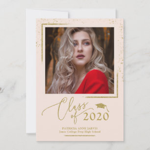 Anúncio de Formatura em Script Chic com Brilho Dou
