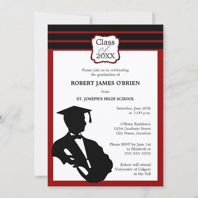 Anúncio de Formatura em Silhueta (Frente)