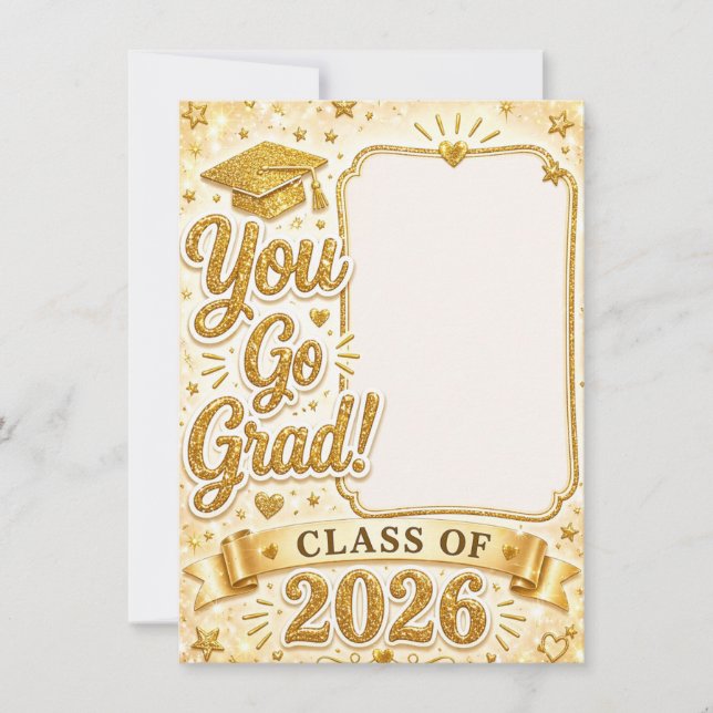 Anúncio de Formatura Glitter/Dourado 2026 (Frente)