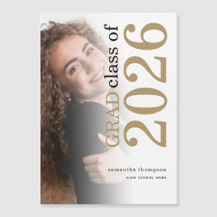 Anúncio de Formatura Grad Photo Gold Black 2026