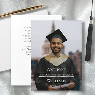 Anúncio de Formatura Minimalista com Foto Completa