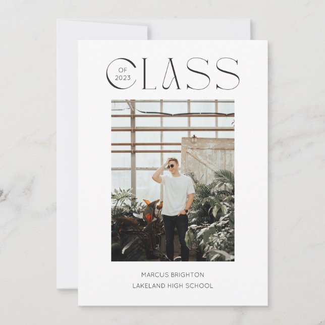 Anúncio de formatura minimalista moderno 2023 (Frente)