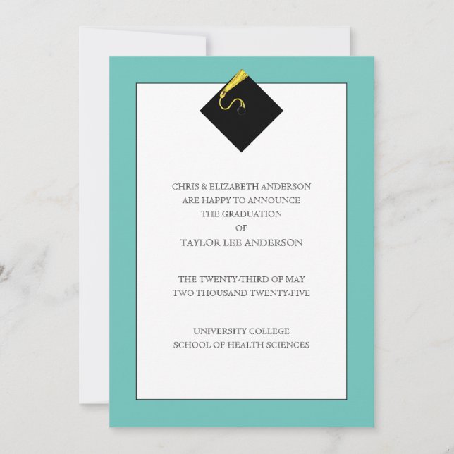 Anúncio de Formatura Moderno  (Frente)