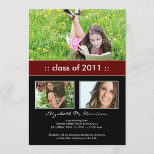 Anúncio de Formatura Personalizado Trio de Fotos (