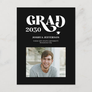 Anúncio de formatura simples com tipografia modern