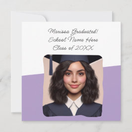 Anúncio de Formatura Tipografia Foto Personalizada