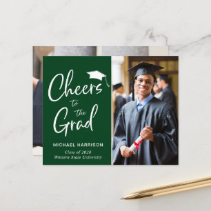 Anúncio de Formatura Verde com Foto Econômico