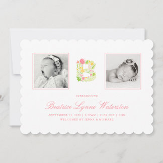 ANÚNCIO DE FOTO BABY | Alfabeto Floral B