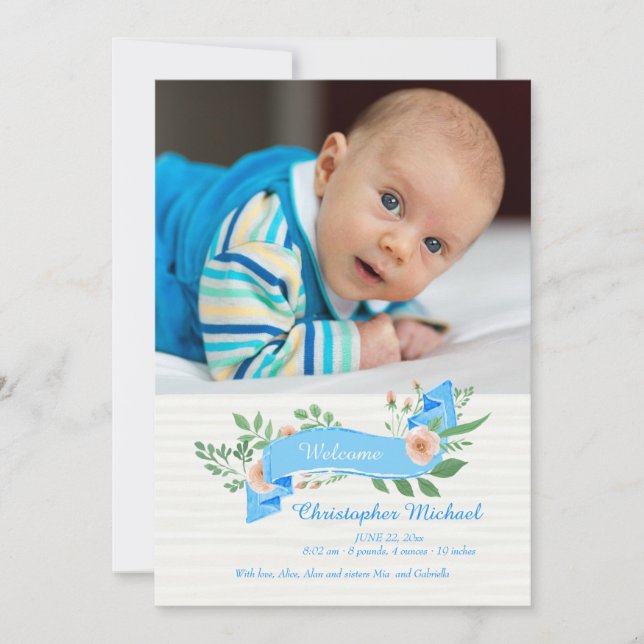 Anúncio de Foto da Faixa de Opções Azul (Frente)