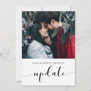 Anúncio de foto de atualização de casamento elegan