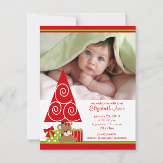 Anúncio de Foto de Bebê Menina de Natal