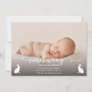 Anúncio de Foto de Bebê Somebunny Chegou