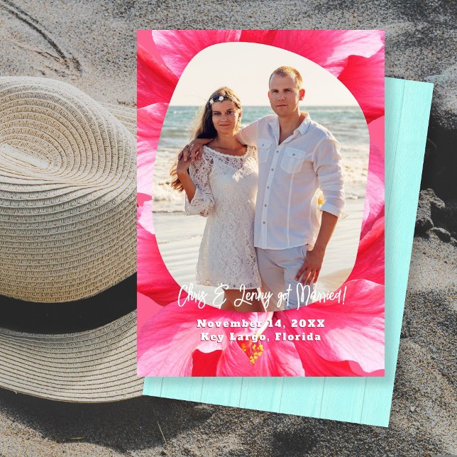 Anúncio de Foto de Casamento com Hibisco (Criador carregado)