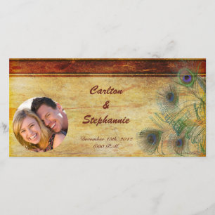 Anúncio de Foto de Casamento de Pacock Feather