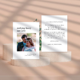 Anúncio de Foto de Elopemento Minimalista