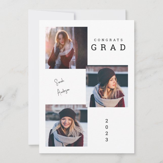 Anúncio de Foto de Formando de Colagem de Fotos 20 (Frente)