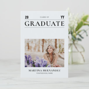 Anúncio de Foto de Formatura Cinza Simples