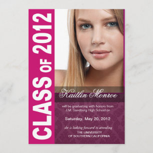 Anúncio de Foto de Formatura de 2012 Ousado e Mode