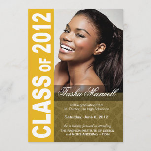 Anúncio de Foto de Formatura de 2012 Ousado e Mode