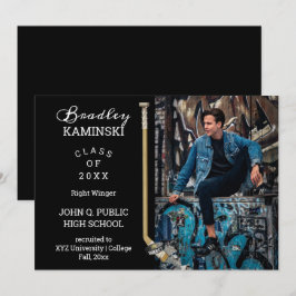 Anúncio de Foto de Formatura de Jogador de Hóquei