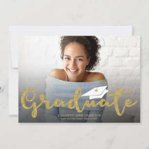 Anúncio de Foto de Formatura do Ensino Médio com B
