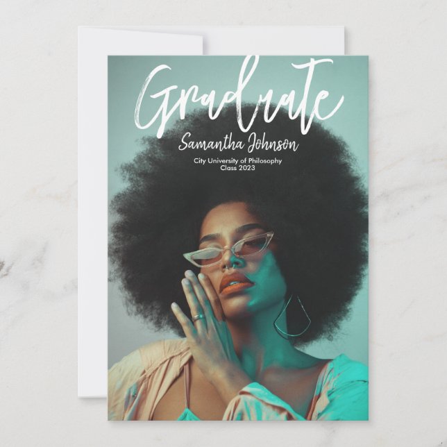 Anúncio de Foto de Formatura em Roteiro Moderno (Frente)