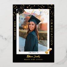 Anúncio de Foto de Formatura Preto Elegante