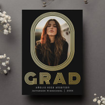 Anúncio de Foto de Formatura Retro com Estilo Pret