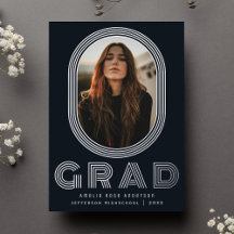 Anúncio de Foto de Formatura Retro Elegante Azul