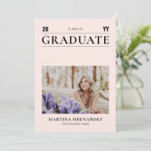 Anúncio de Foto de Formatura Rosa Moderno Simples