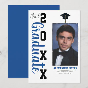 Anúncio de Foto de Graduação Azul e Preto