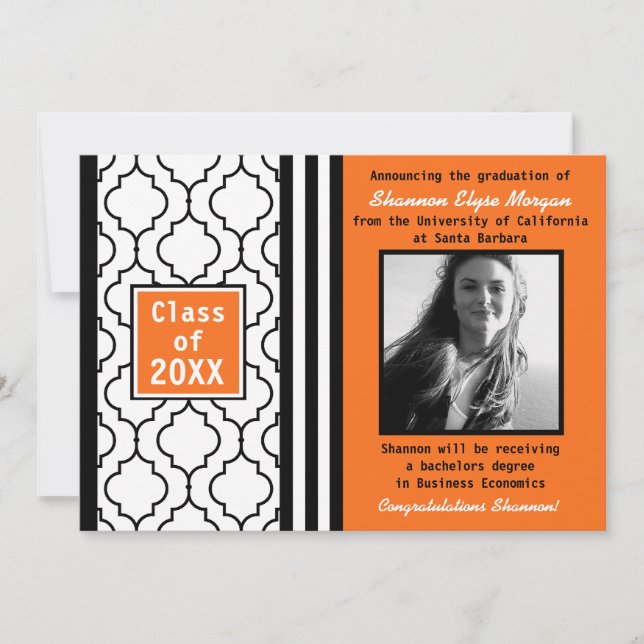 Anúncio de Foto de Graduação Chic Contemporânea 5 (Frente)